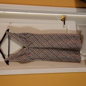 Body by Victoria double V neck silk dress